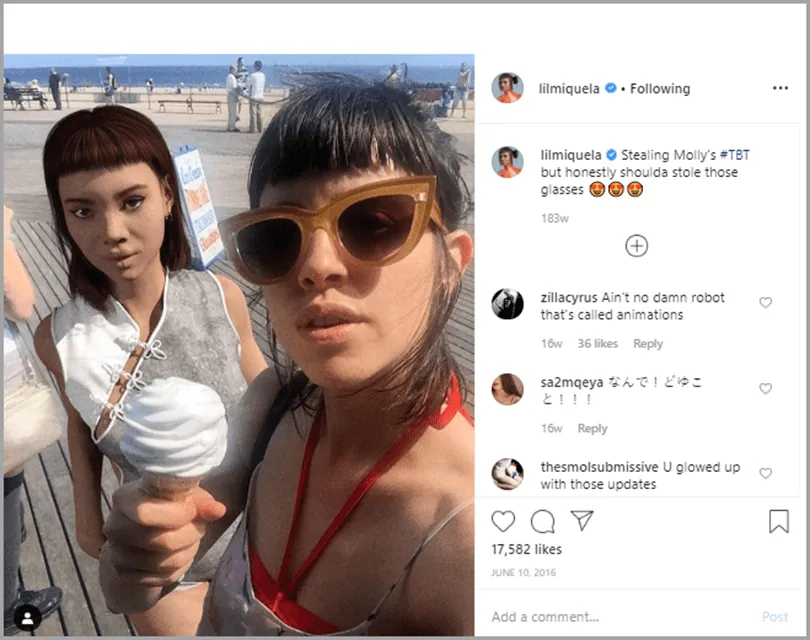 most popular virtual influencers