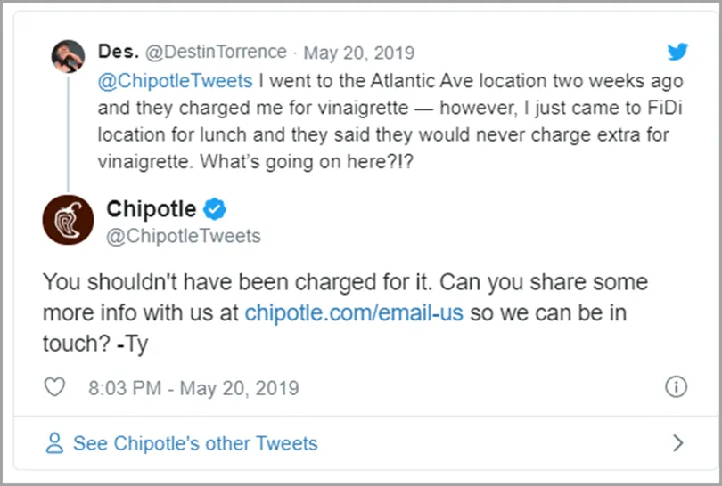 Amazing customer service