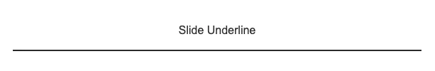 Slide Underline